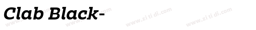 Clab Black字体转换